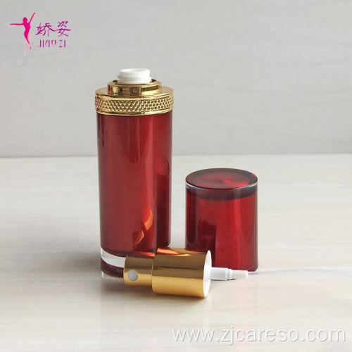 Cylinder Shape Acrylic with Bottles and Cream Jar